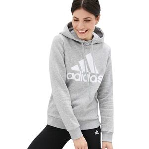 Adidas‎ Women’s Gray Heather Logo Athleisure Hoodie Size 1X NEW